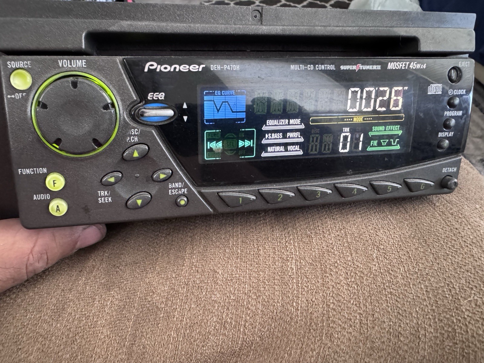 Pioneer DEH-P47DH CD Player Old School RARE In Dash Receiver