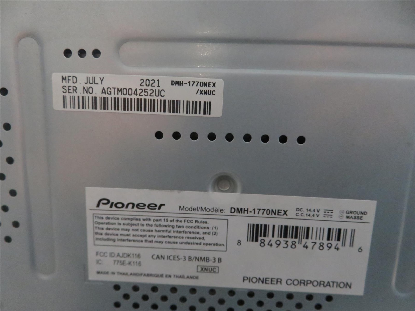 Pioneer DMH-1770NEX 6.8″ 2-Din Digital Media Receiver – Free shipping