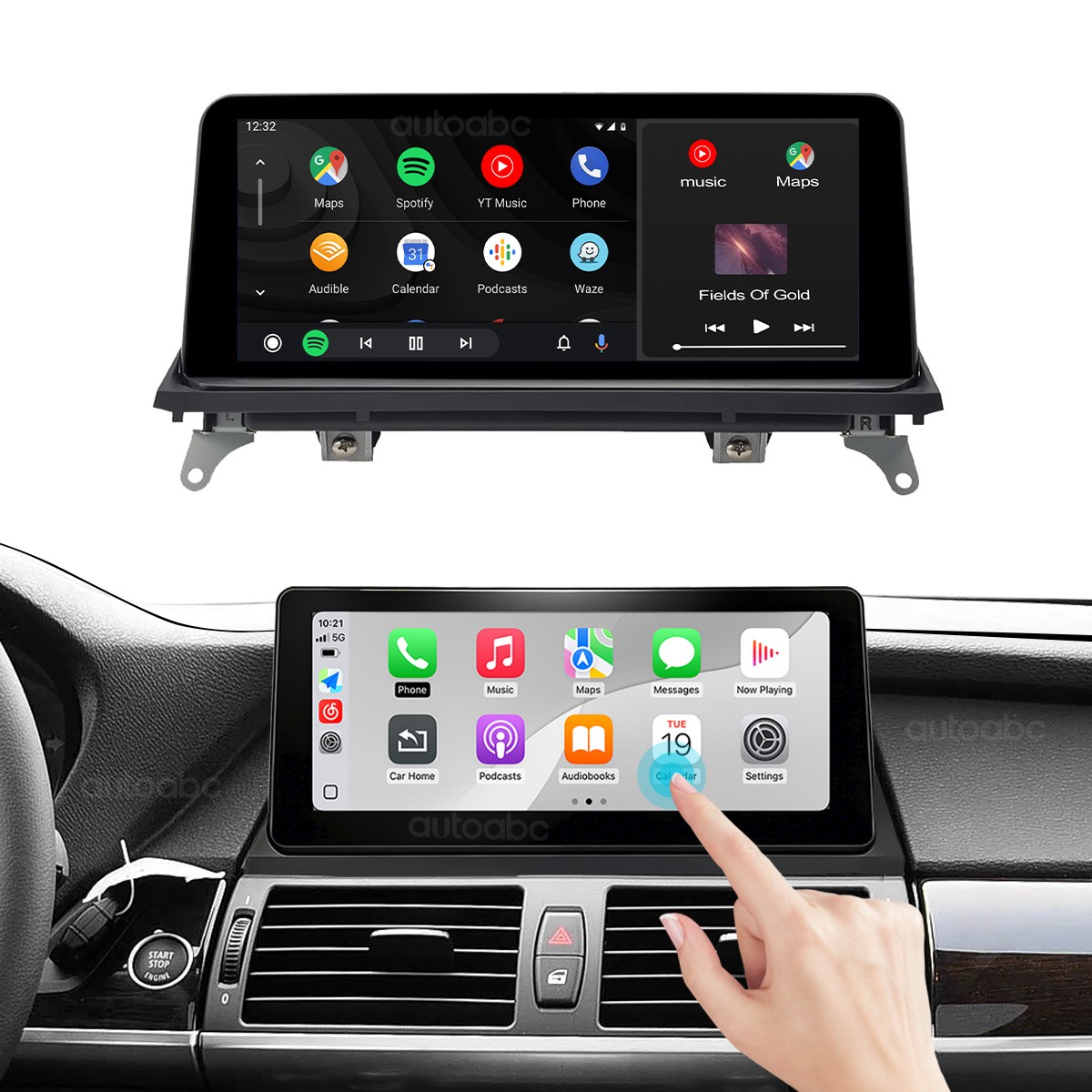 For BMW X5 E70 X6 E71 CIC 2011-2013 10.25” Android Auto CarPlay Car TouchScreen