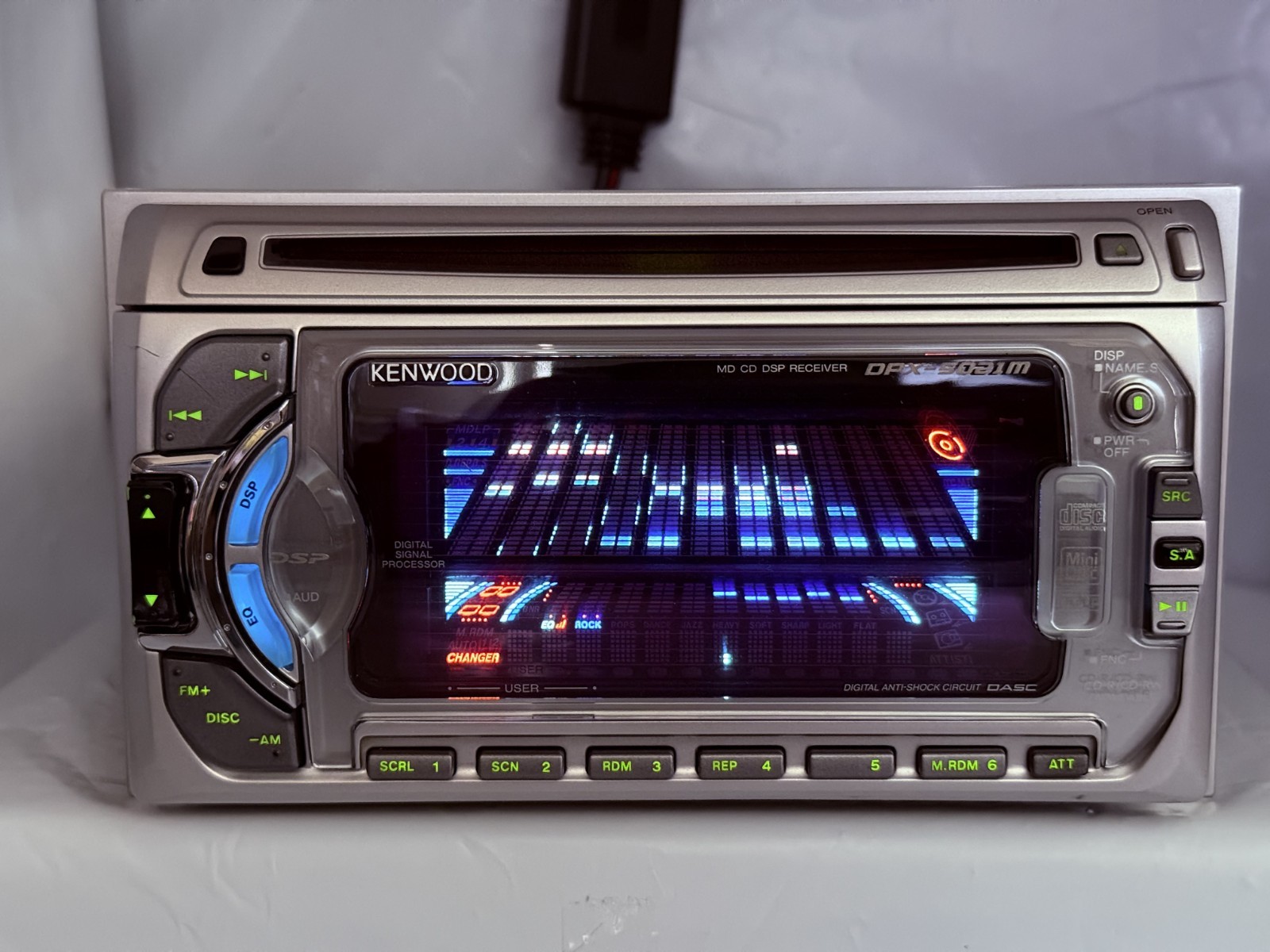 KENWOOD DPX-5021M 2DIN CD MD Car Audio w/ External Bluetooth Tested JDM Japan