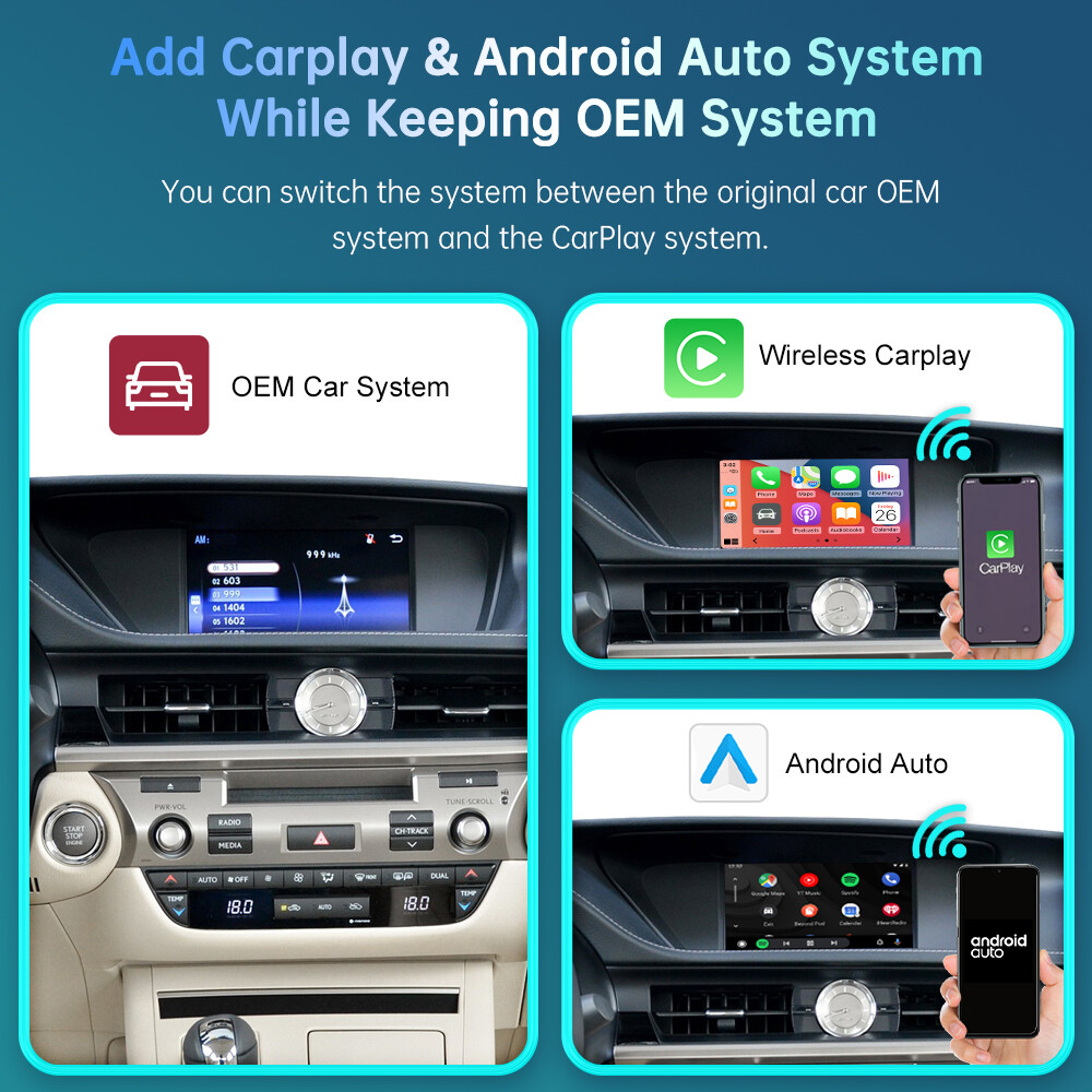 Wireless Carplay Android Auto Module For Lexus ES 2014-2019 Mirror Link AirPlay