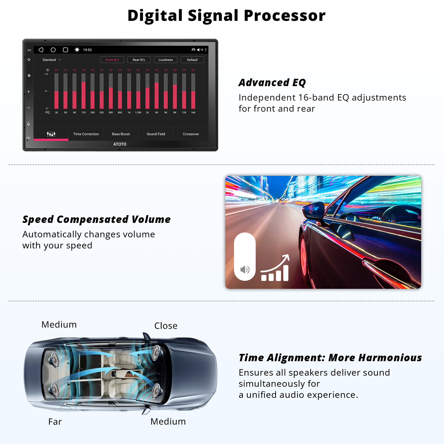 ATOTO 7″ 2DIN Car Stereo Bluetooth 4G LTE 4G+32G SCVC Upgraded QLED Screen Ver.