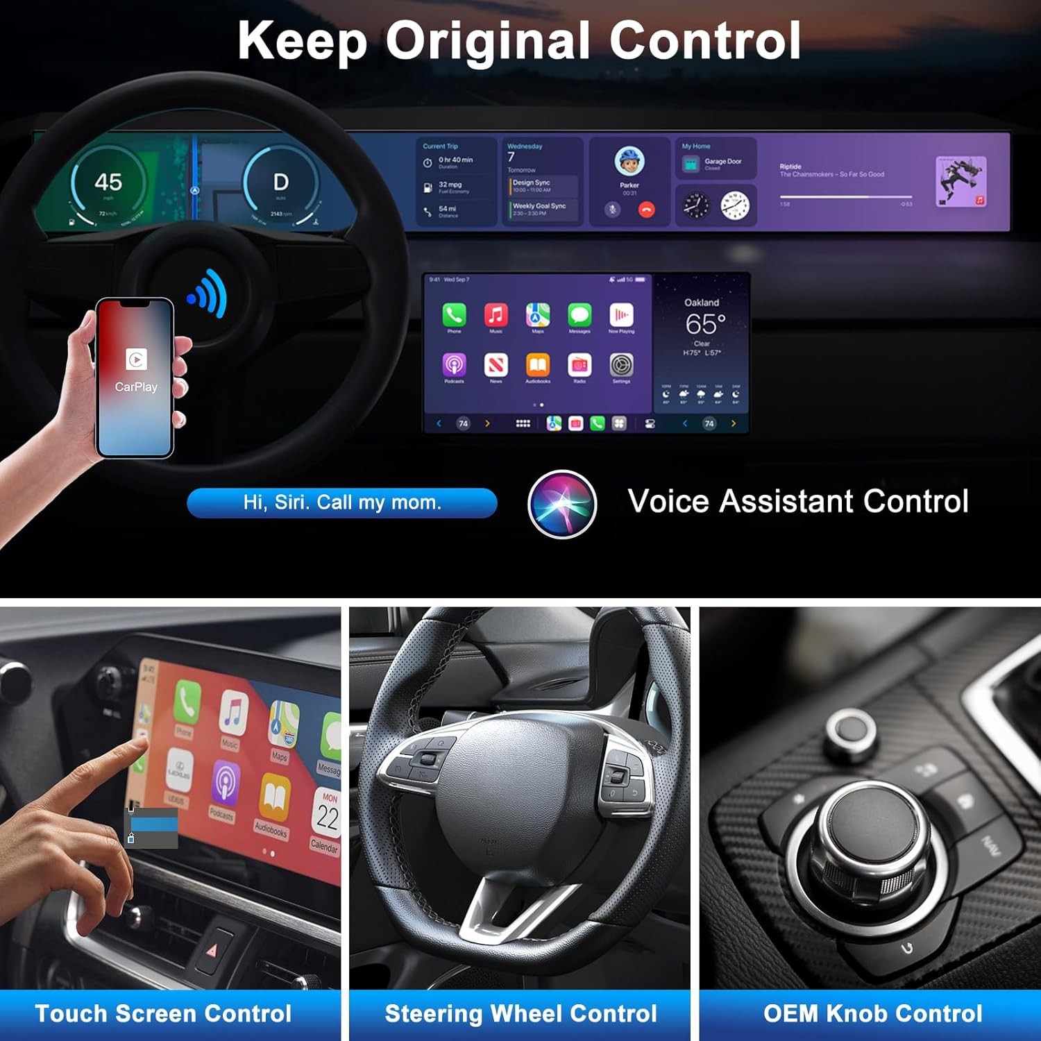 Wireless CarPlay Adapter – Open Box – 5.8GHz WiFi Auto-Connect Plug & Play