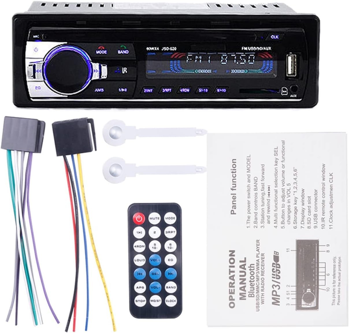 Bluetooth 12V Car Stereo with FM Radio & USB/SD/MMC for Modern Drivers