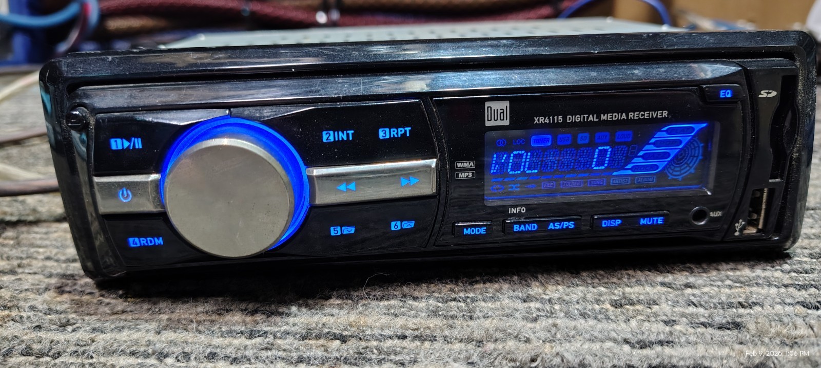 Dual Electronics XR4115 Digital Media Receiver (No CD)/MP3/USB In Dash Receiver