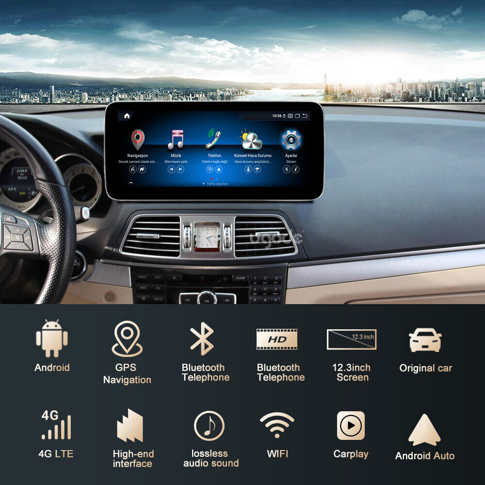 Ugode 12.3 8+128G Android Screen CarPlay Mercedes Benz E class coupe C207 W207