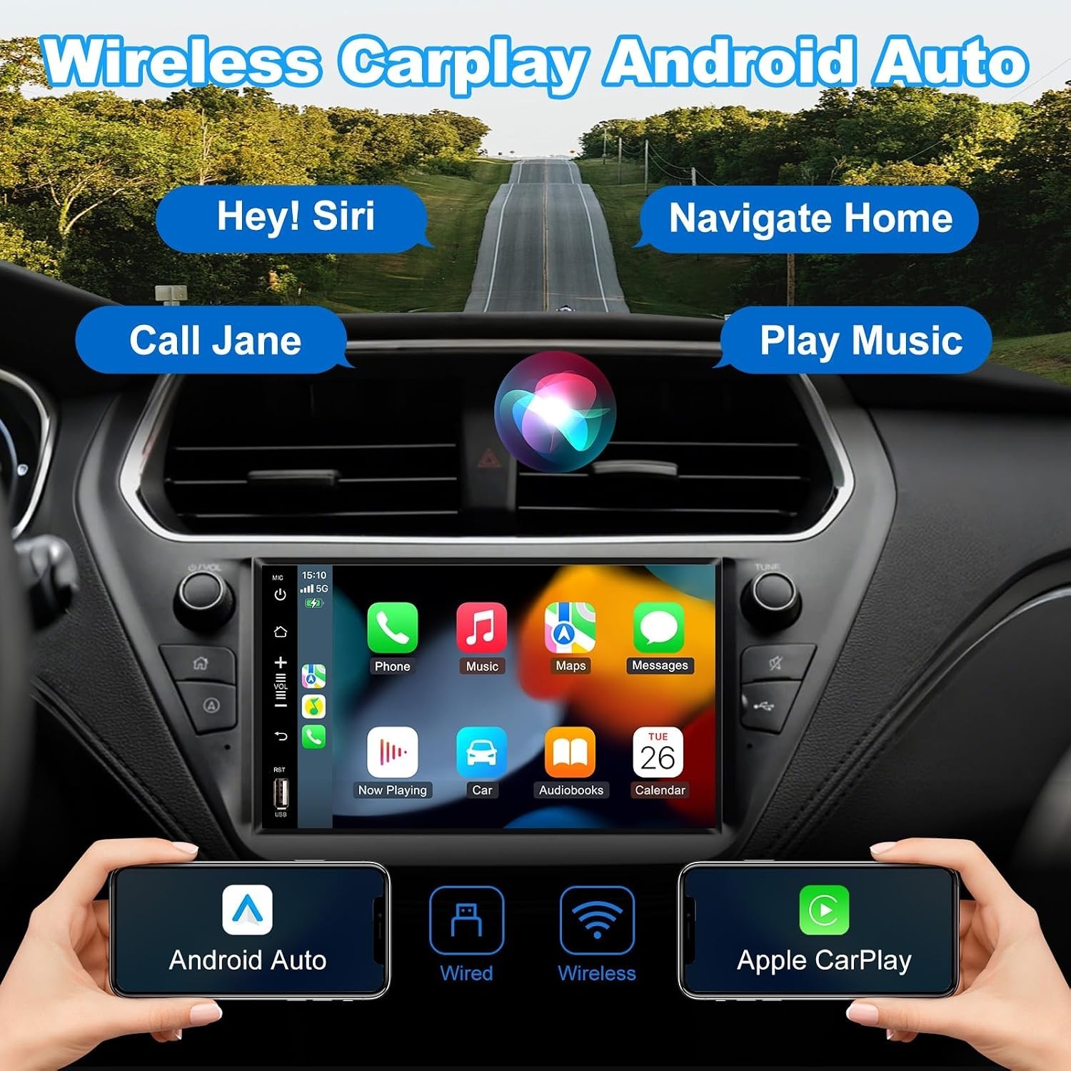 8 Core 4+32G Car Radio Stereo Ford F150 2004-2008 Wireless Carplay Android 14