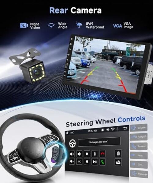 Single Din Car Stereo Support Wireless Carplay Android Auto You-Tube, 9 9 Inch