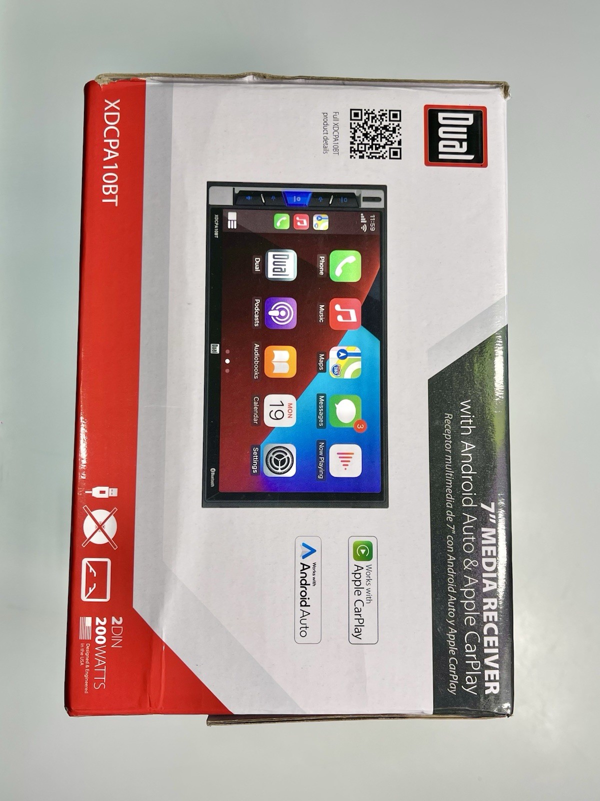 Dual Electronics 7” 200w Media Receiver Touchscreen Bluetooth XDCPA10BT