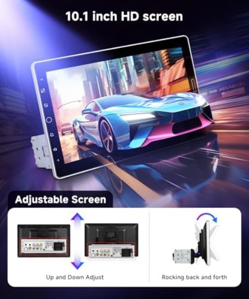 Versatile 10.1 Inch Car Stereo – Wireless CarPlay, EQ, and Video Playback