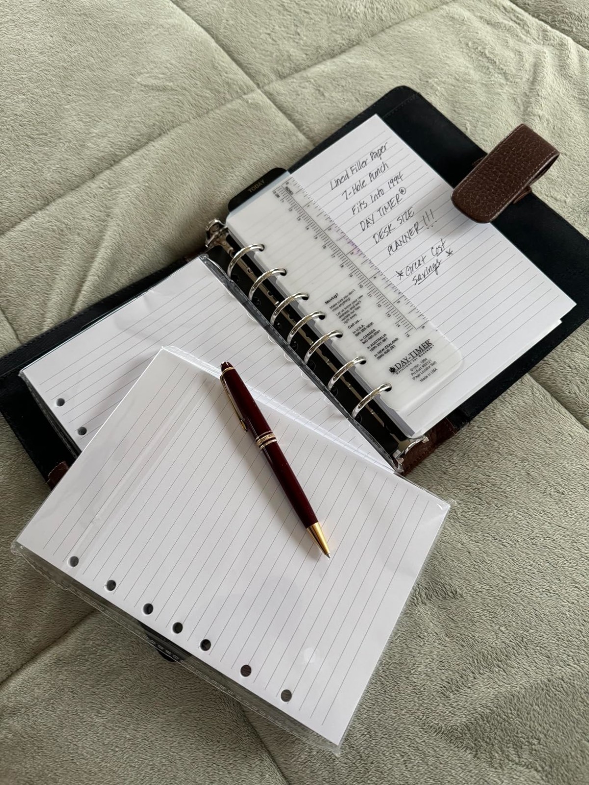 6 Hole Mini Lined Paper Refill 200 Sheets 3×5 Inch Planner Filler Loose Leaf