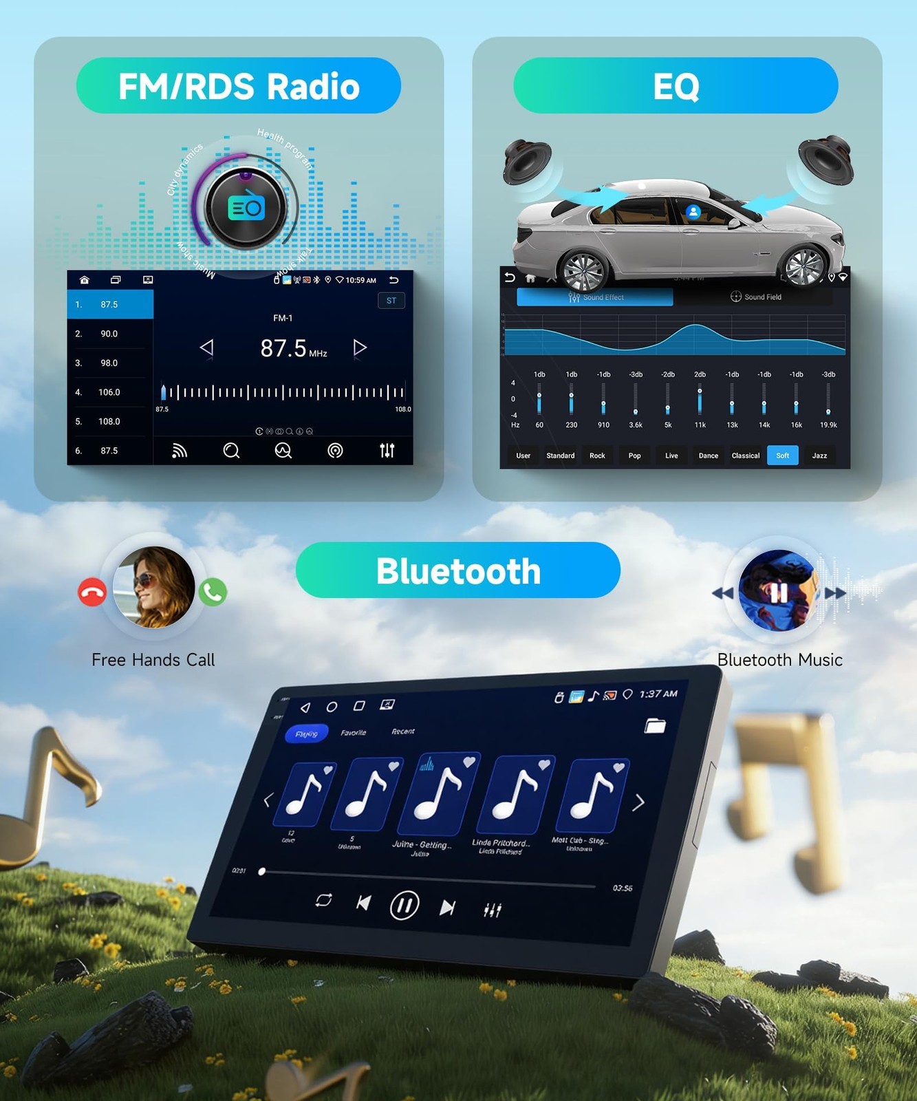 4Core 2G64G Android 15 Car Radio For Ford Escape 2007-2012/Mazda Tribute