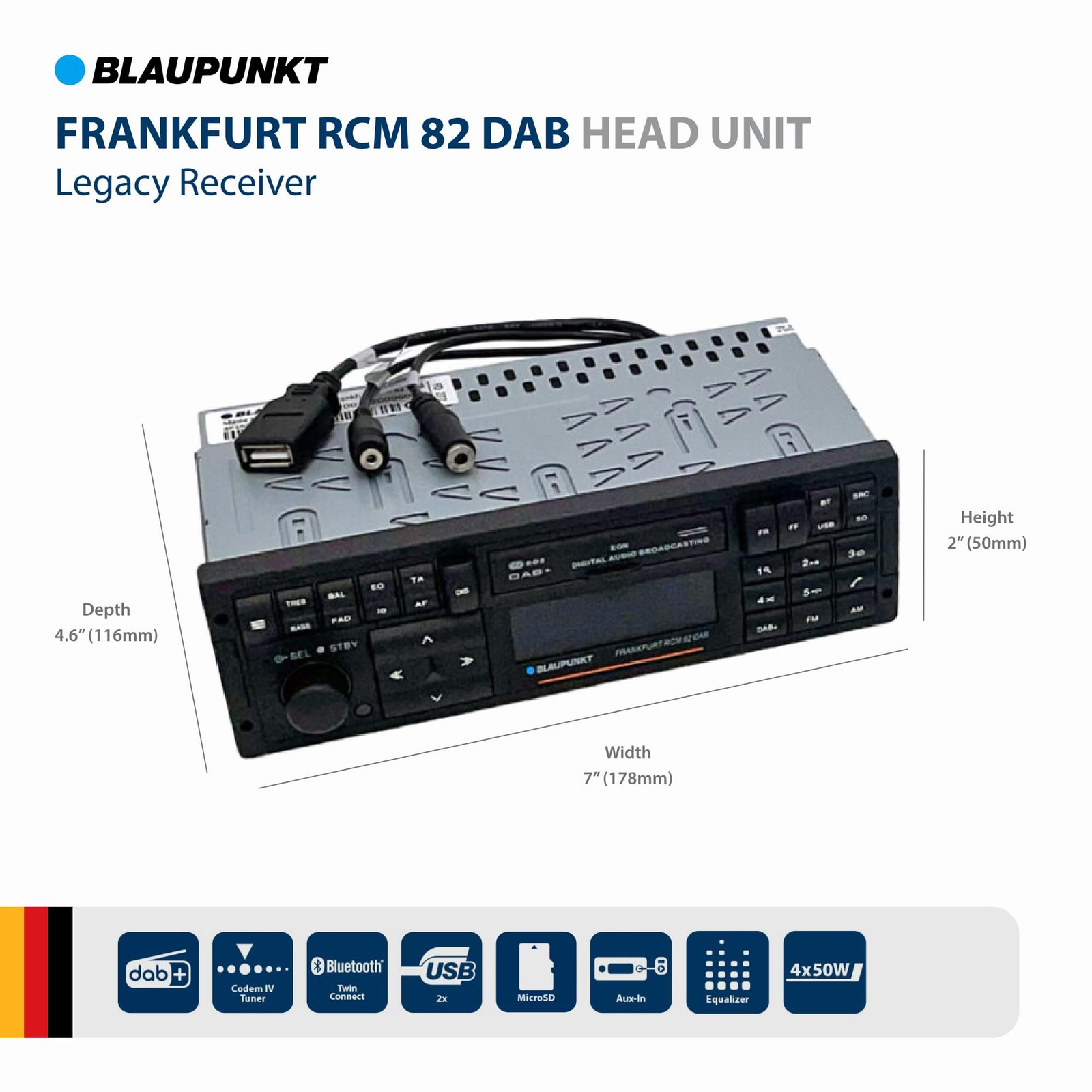 BLAUPUNKT Frankfurt RCM 82 DAB Radio with Bluetooth – Black