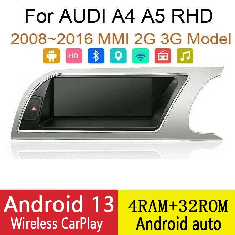 8.8″ Car Android Gps Navigation Wifi For Audi A4 A5 8r 08~16 Radio Carpaly Rhd