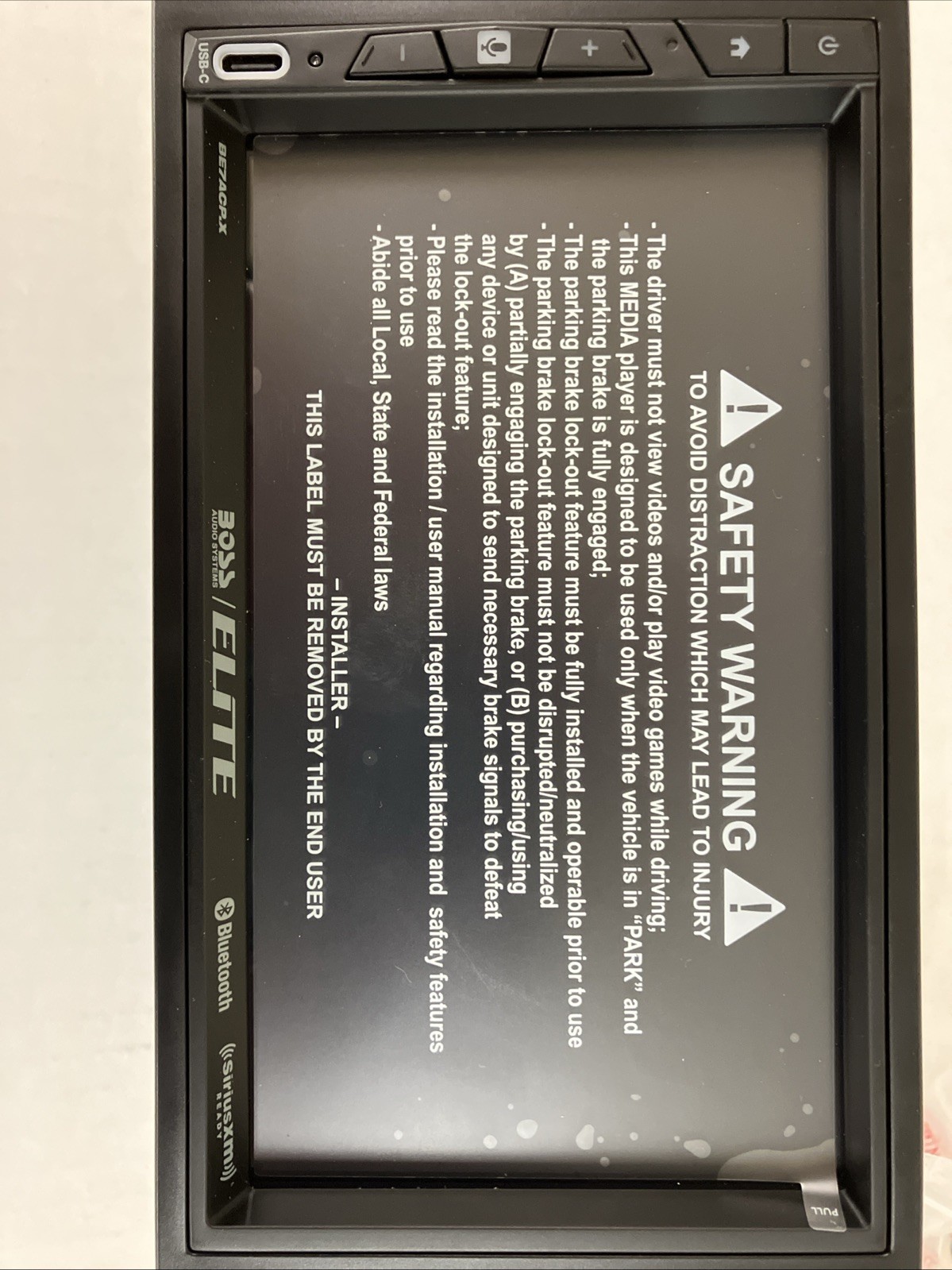 BOSS Audio Systems Elite Series BE7ACP.X 4 Channels Bluetooth Car Stereo