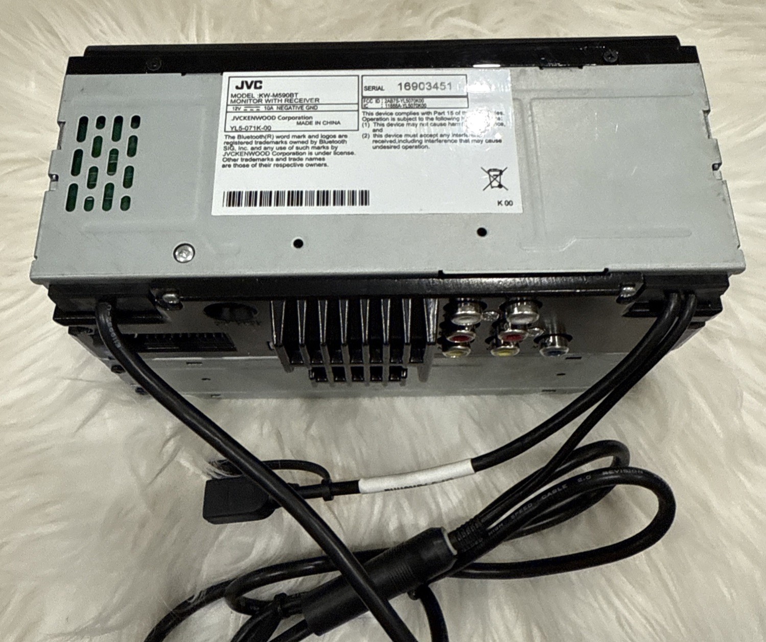 JVC KW-M590BT 2-DIN, NOT IN A WORKING CONDITION FOR PARTS ONLY!