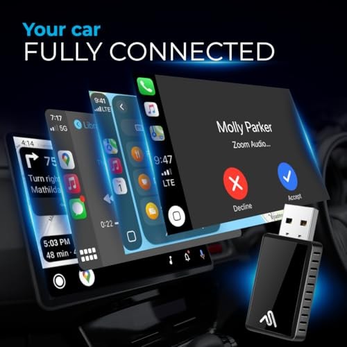 8PRO Wireless Adapter – Convert Wired CarPlay or Android Auto to Wireless,