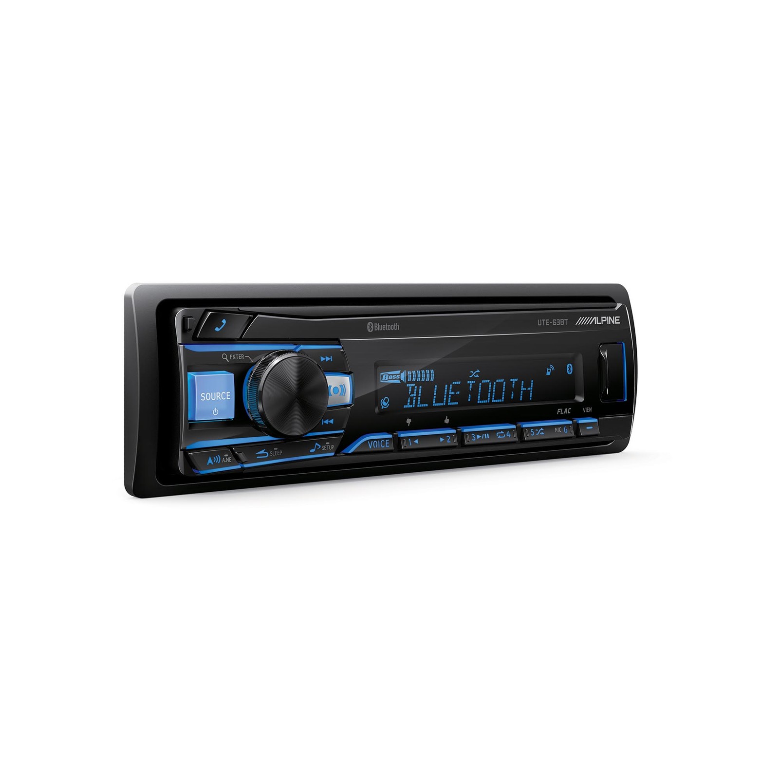 Alpine UTE-63BT Bluetooth Car Stereo with DVR-C320R Dash Camera