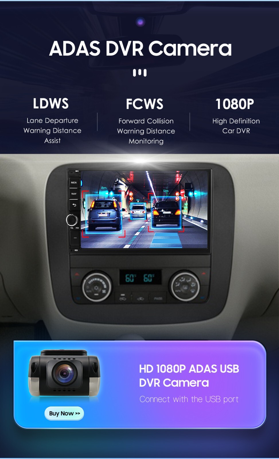 8+128 RAM 2Din 7”Android 12 8Core Car Stereo GPS Radio WiFi CarPlay DSP +AHDCAM