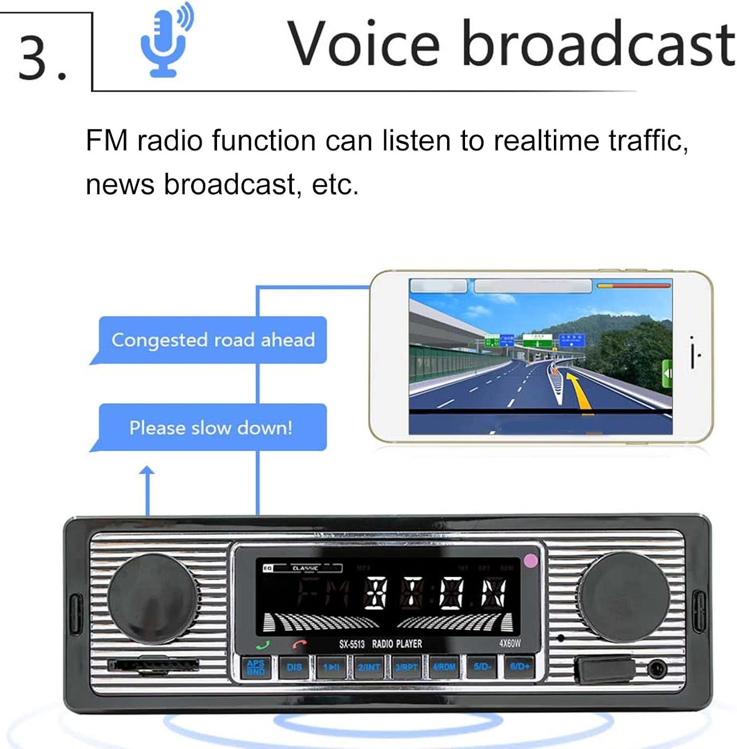 Bluetooth MP3 Player for Cars: USB/AUX Inputs & 4 Channel Sound Experience