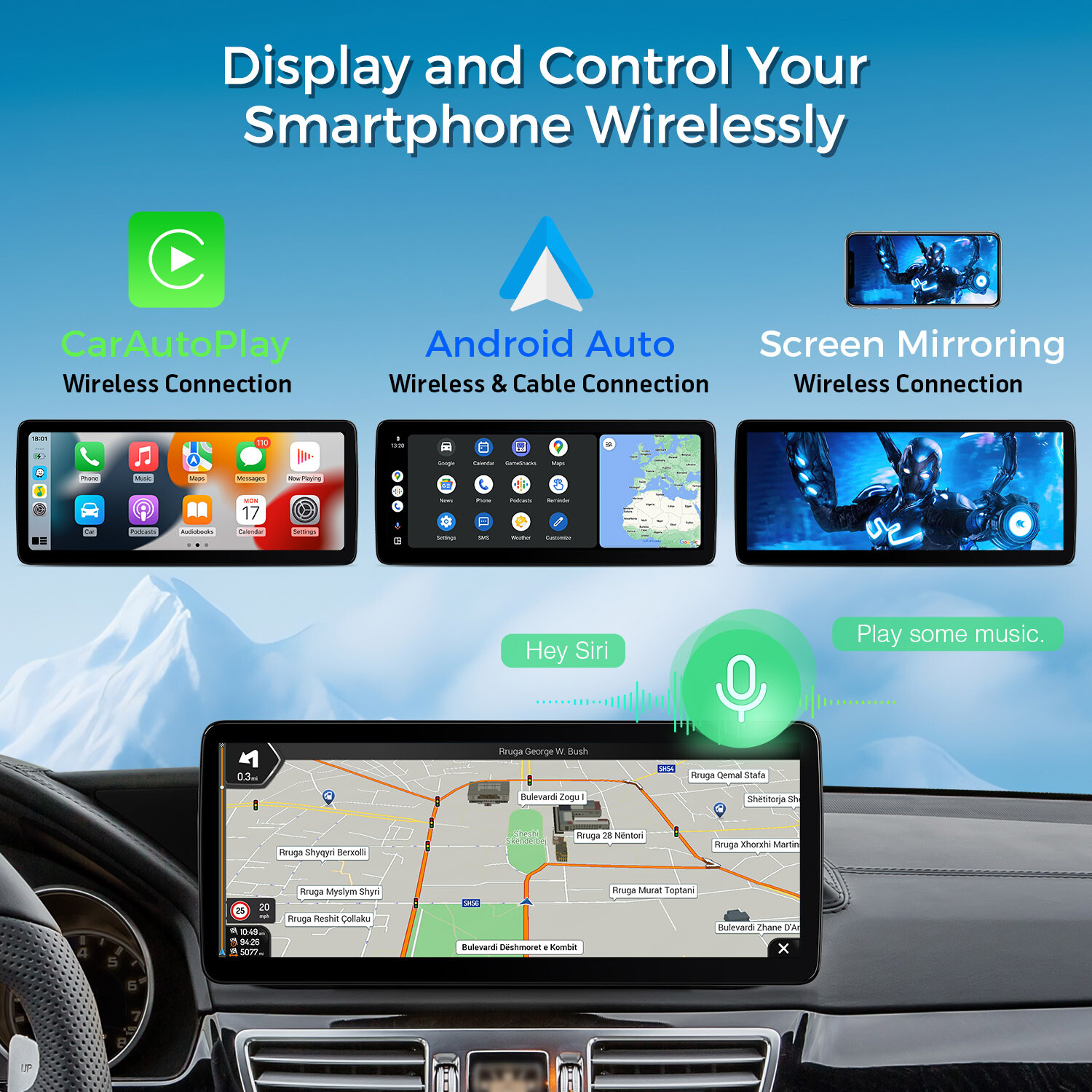 12.3″ DSP Android 14 Car GPS Retrofit CarPlay For Benz E-Class W212 S212 NGT4.5