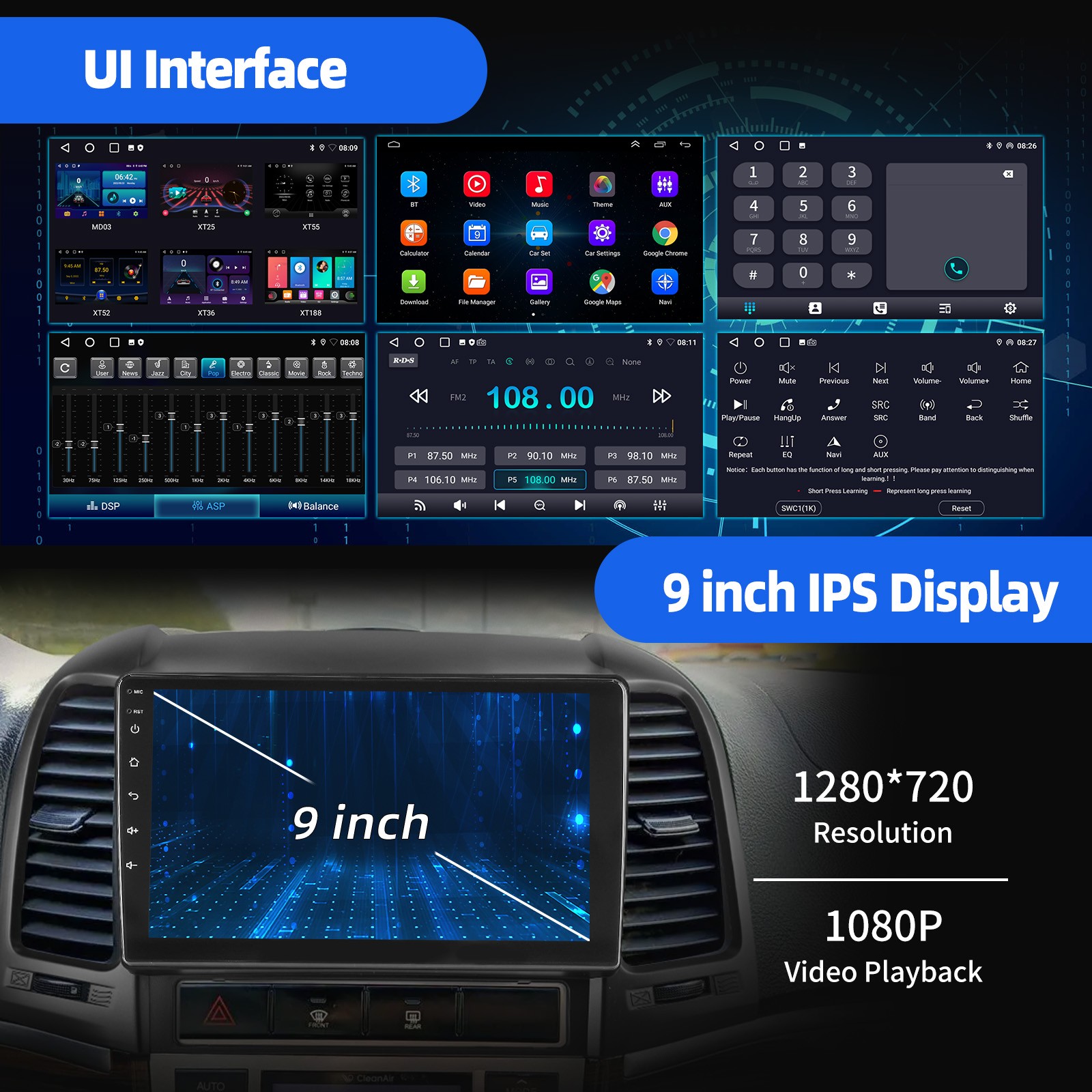 Apple Carplay For Hyundai Santa Fe 2 2006-2012 Android 32GB Car Radio Stereo GPS