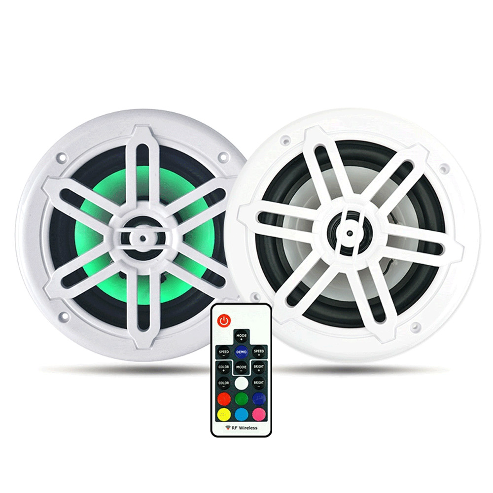 Marine Audio Package w/ Waterproof Bluetooth Stereo Receiver and Boat Speakers