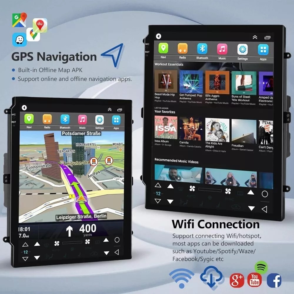 NEW 9.7″ 2+32GB Android Car Radio CarPlay Navi For Cadillac ATS SRX XTS CTS