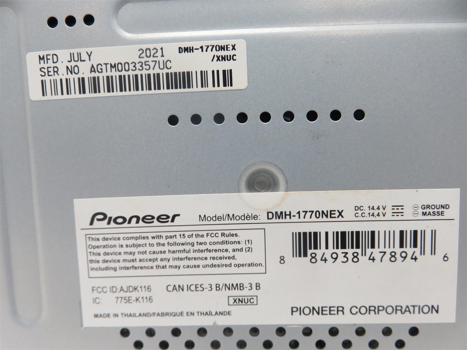 Pioneer DMH-1770NEX 6.8″ 2-Din Digital Media Receiver – Free shipping