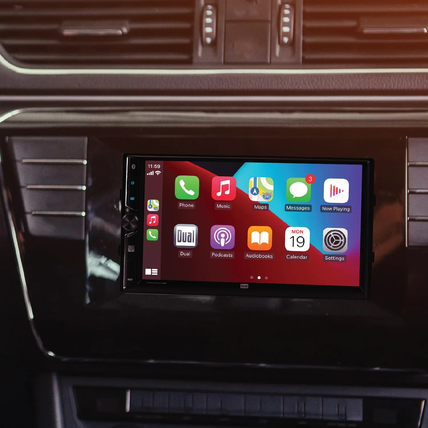 Dual Electronics 7″ Touchscreen Car Stereo Receiver with Wireless Apple CarPlay