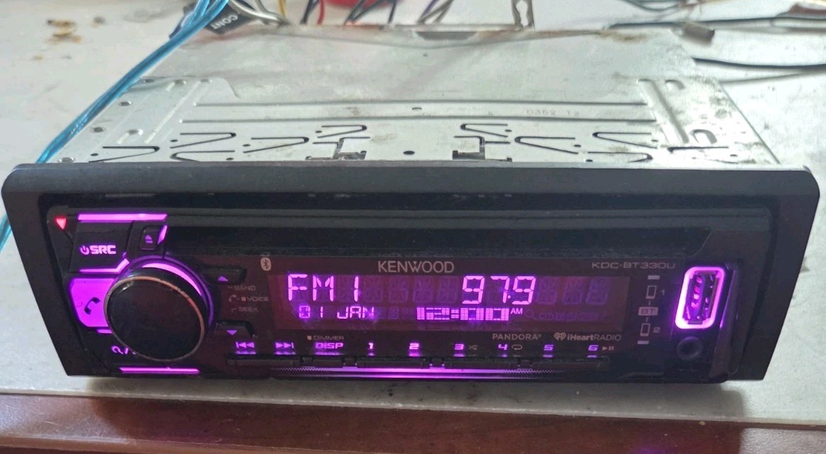 Kenwood KDC-BT330U Bluetooth 200w CD Player iPhone Android BT Tested ✅