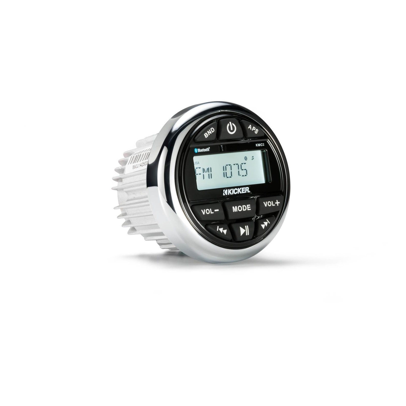 Kicker 46KMC2 Marine Radio With Stinger Marine SEADASH3B 3″ Radio Kit – Black