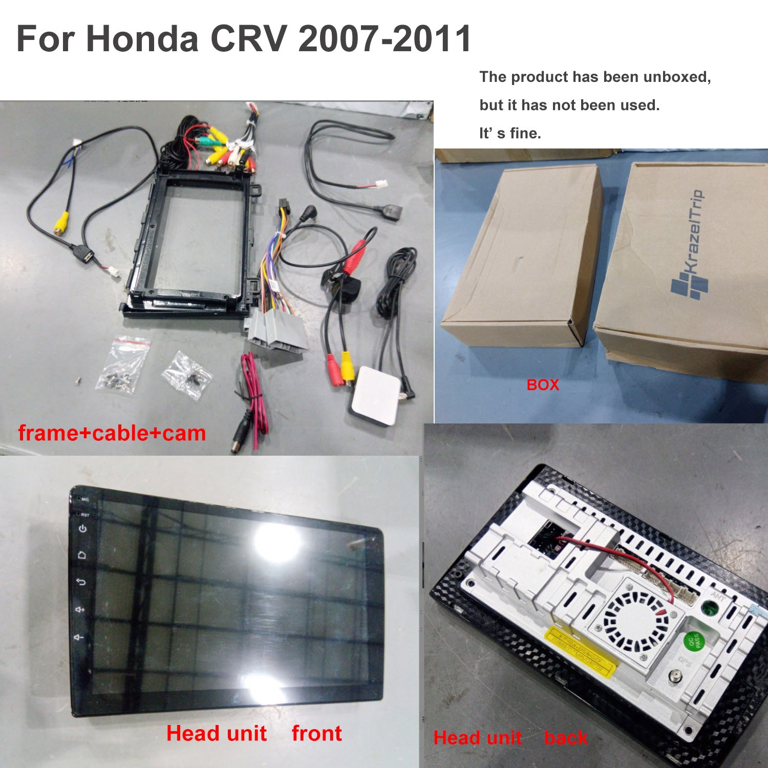 Car Stereo For Honda CRV 2007-2011 Carplay Android 14 Radio GPS Navi 4G+32G
