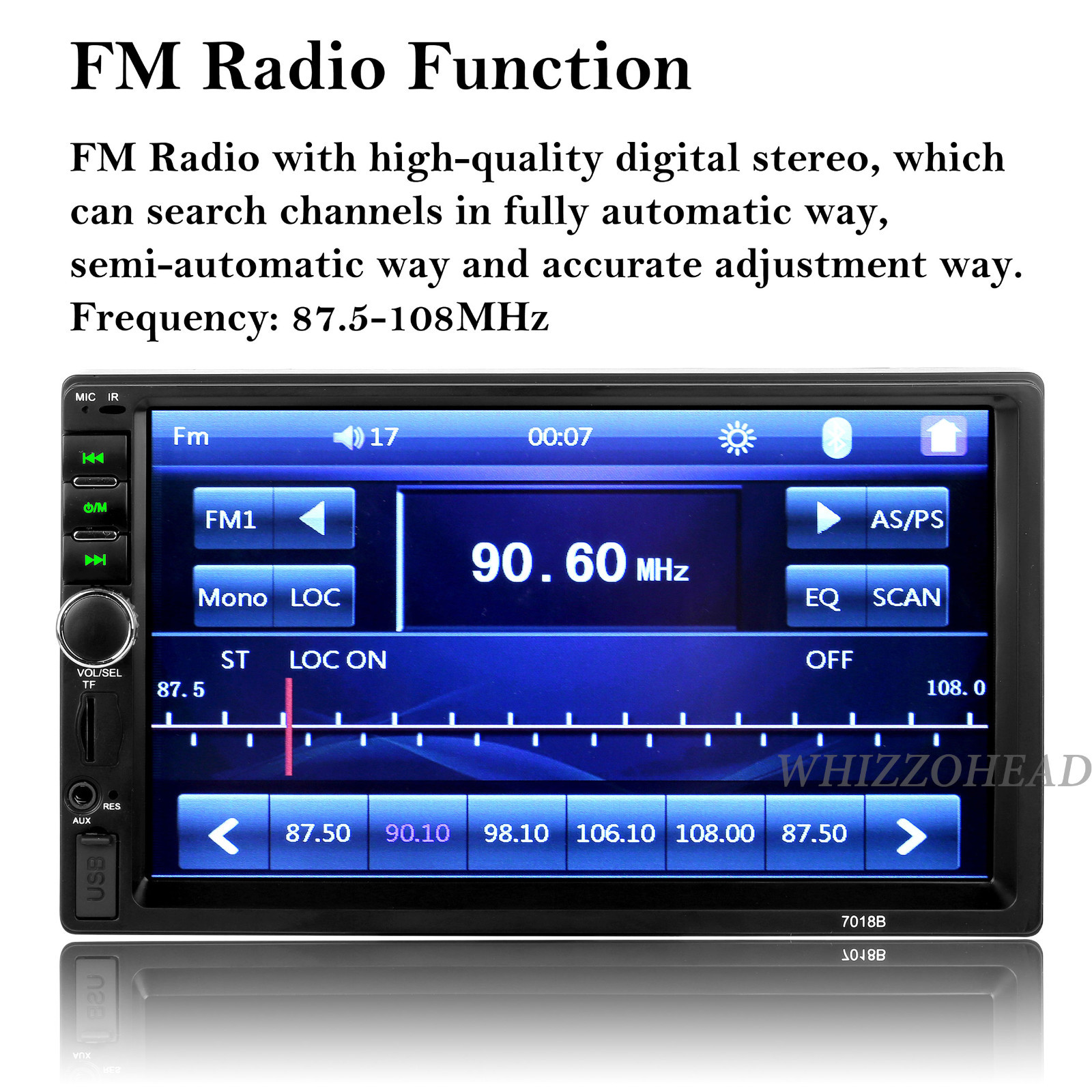 7″ Inch 2Din Car Stereo Radio HD Mp5 Player Touch Screen Bluetooth Radio &Camera
