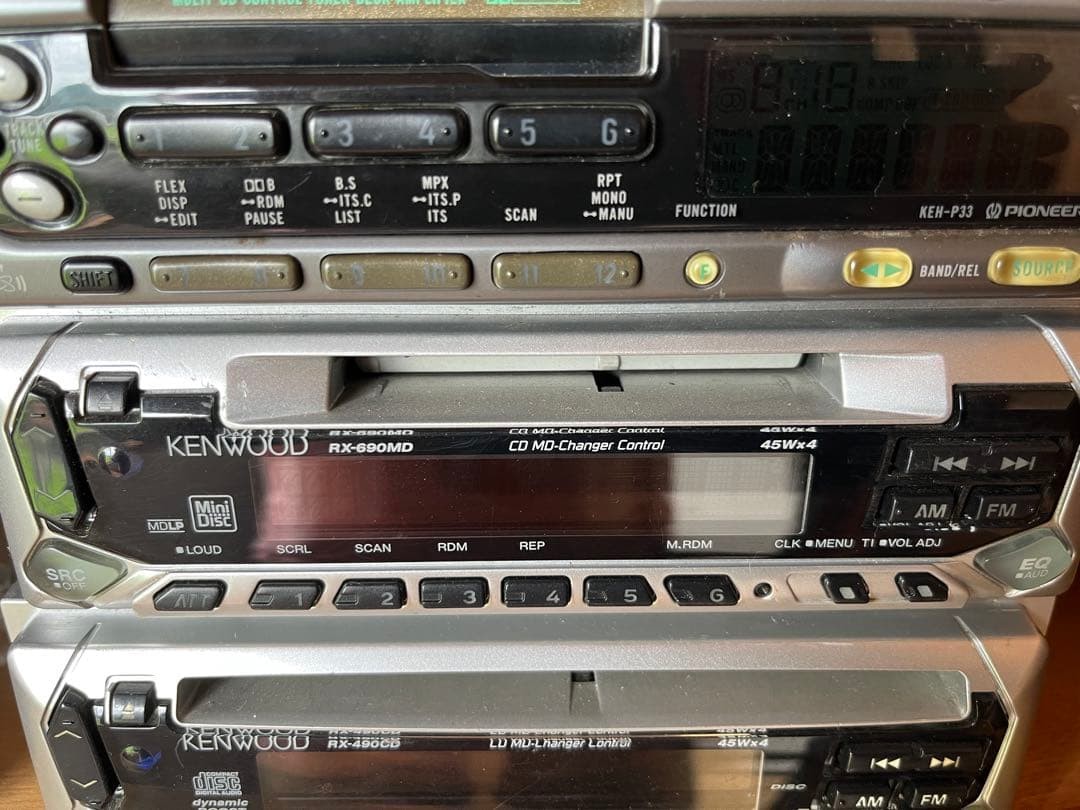 KENWOOD RX-690MD x2 RX-490CD Carrozzeria KEH-P33 JDM Car Audio 4PC Tested