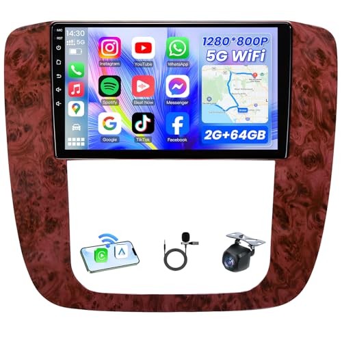 4Core 64GB Android 13 Radio for 2007-2013 Chevy 9 inch 2GB RAM + 64GB ROM