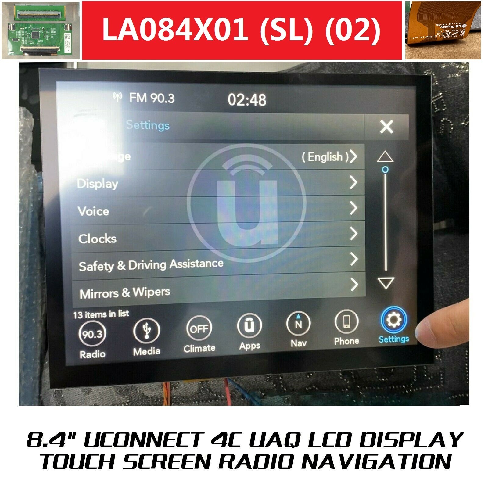 2018-23 Dodge RAM 1500 2500 3500 4500 8.4″ Uconnect LCD Monitor Touch Screen US
