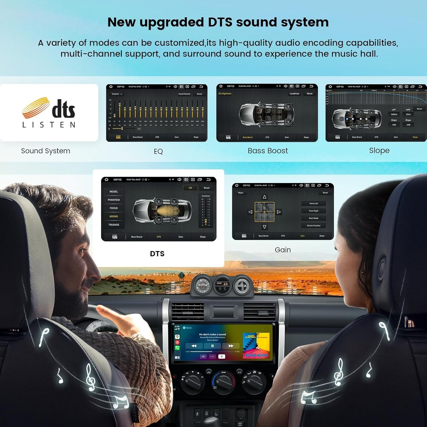 Roadanvi 12.3″ Car Radio Touchscreen for Toyota FJ Cruiser 2007-2018 GPS 4G LTE