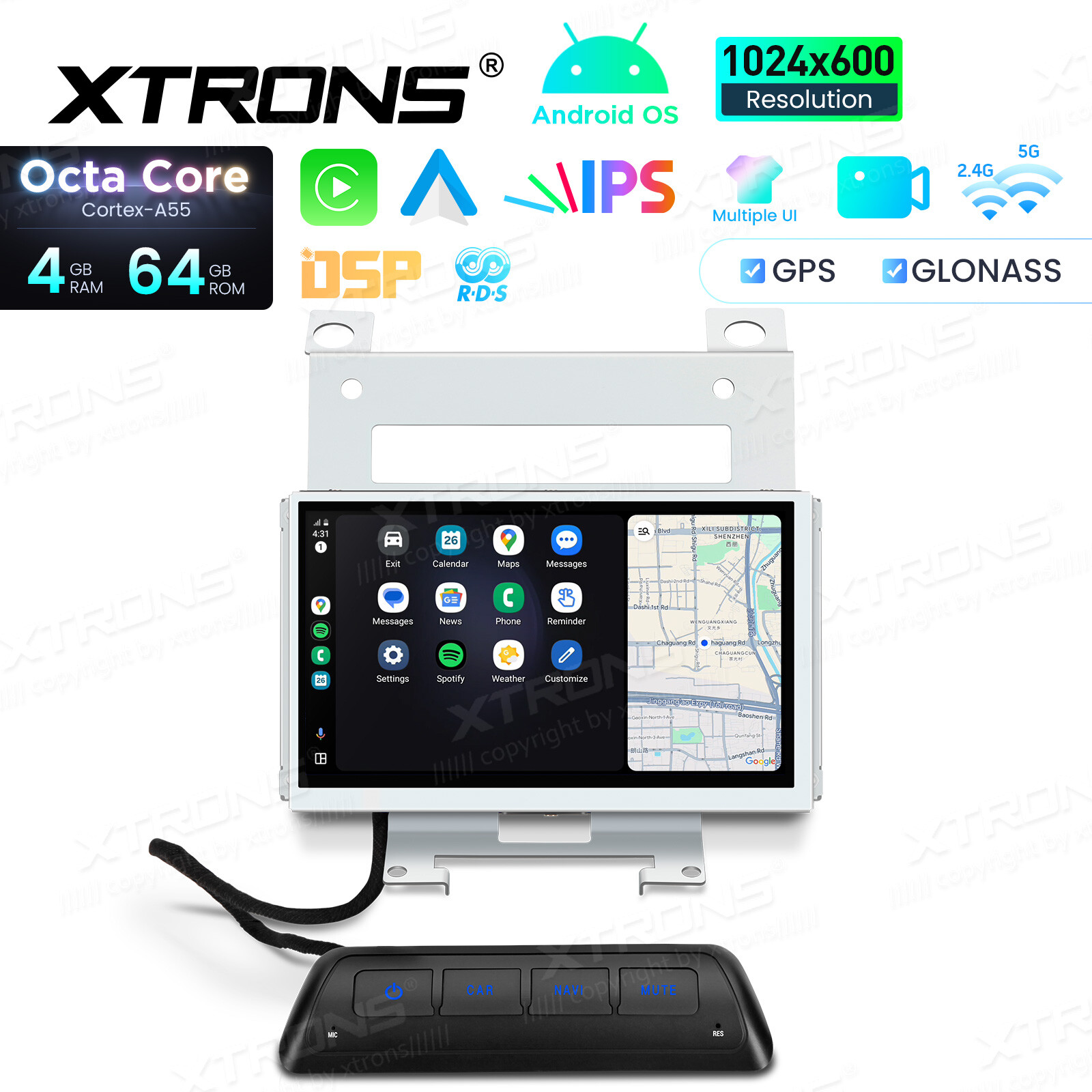For Land Rover Freelander 2 2007-2012 Android 14 Car Stereo GPS CarPlay 4G 4+64G