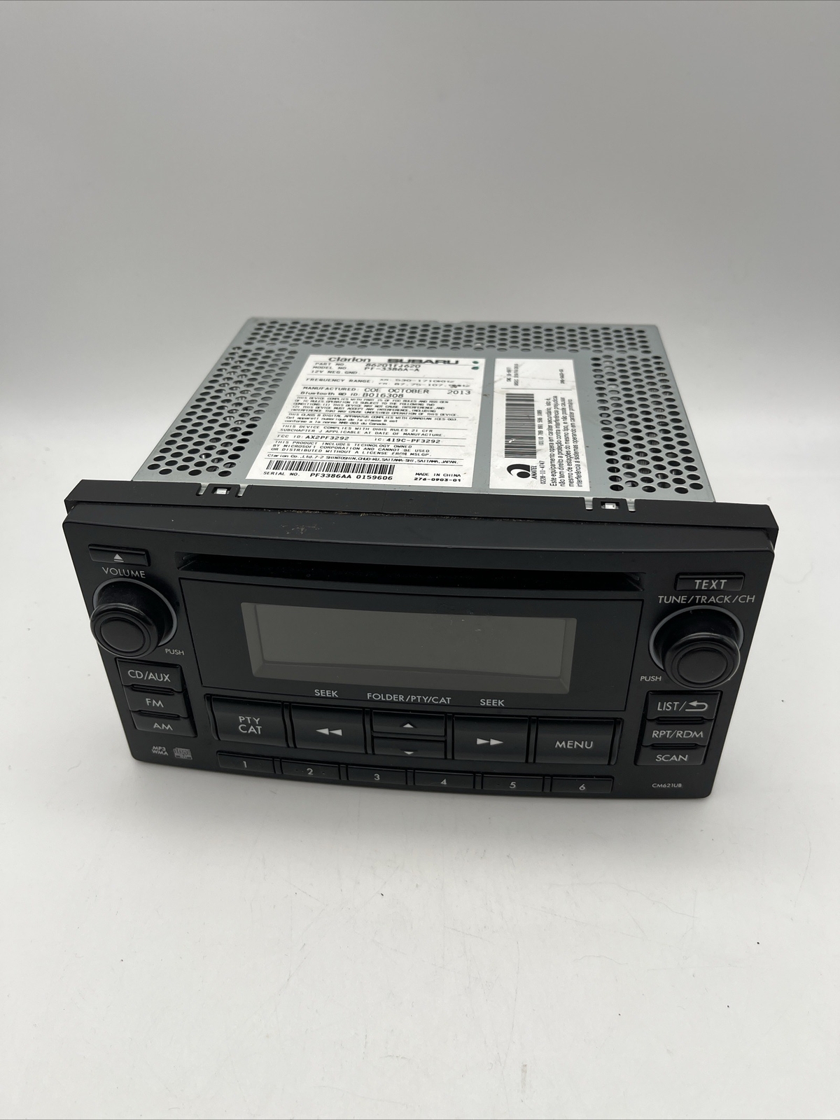 12-14 Subaru Impreza AM/FM CD MP3 Radio OEM 86201FJ620 PF-3386A-A Clarion