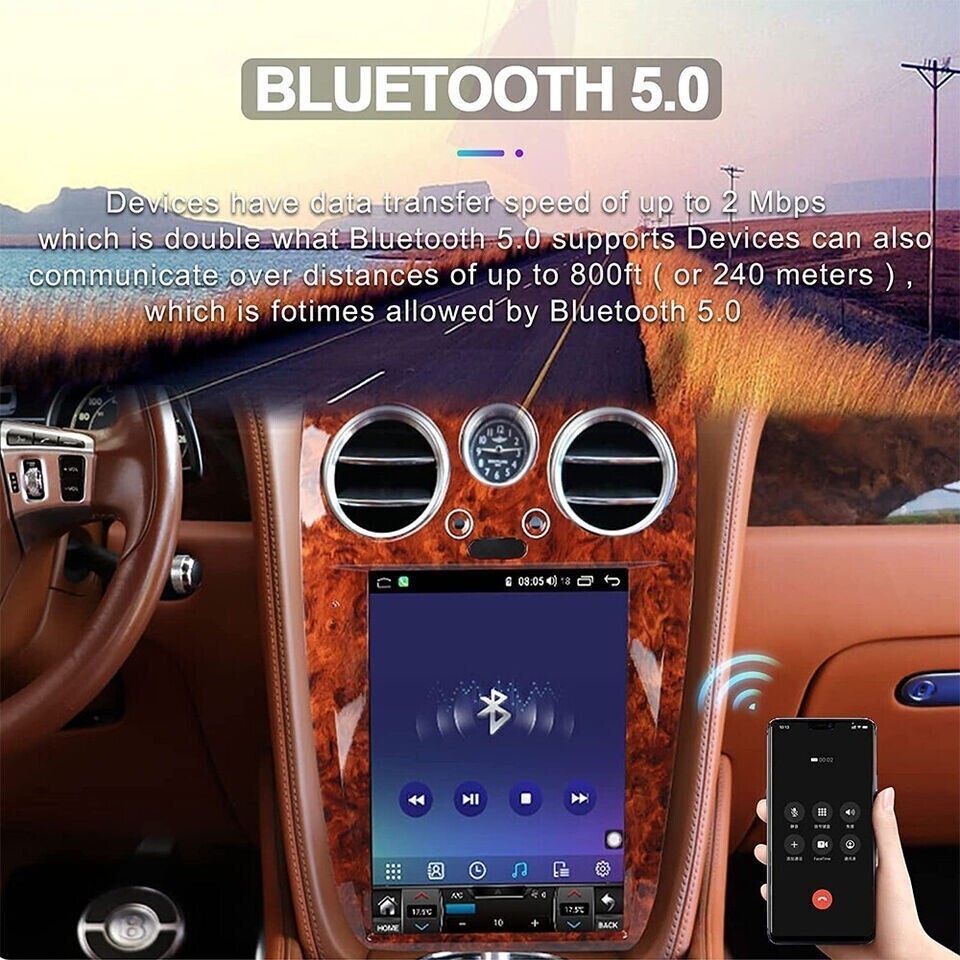 12.1″ For 2004-12 Bentley Flying Spur Continental Car Radio Stereo Carplay 4+64G