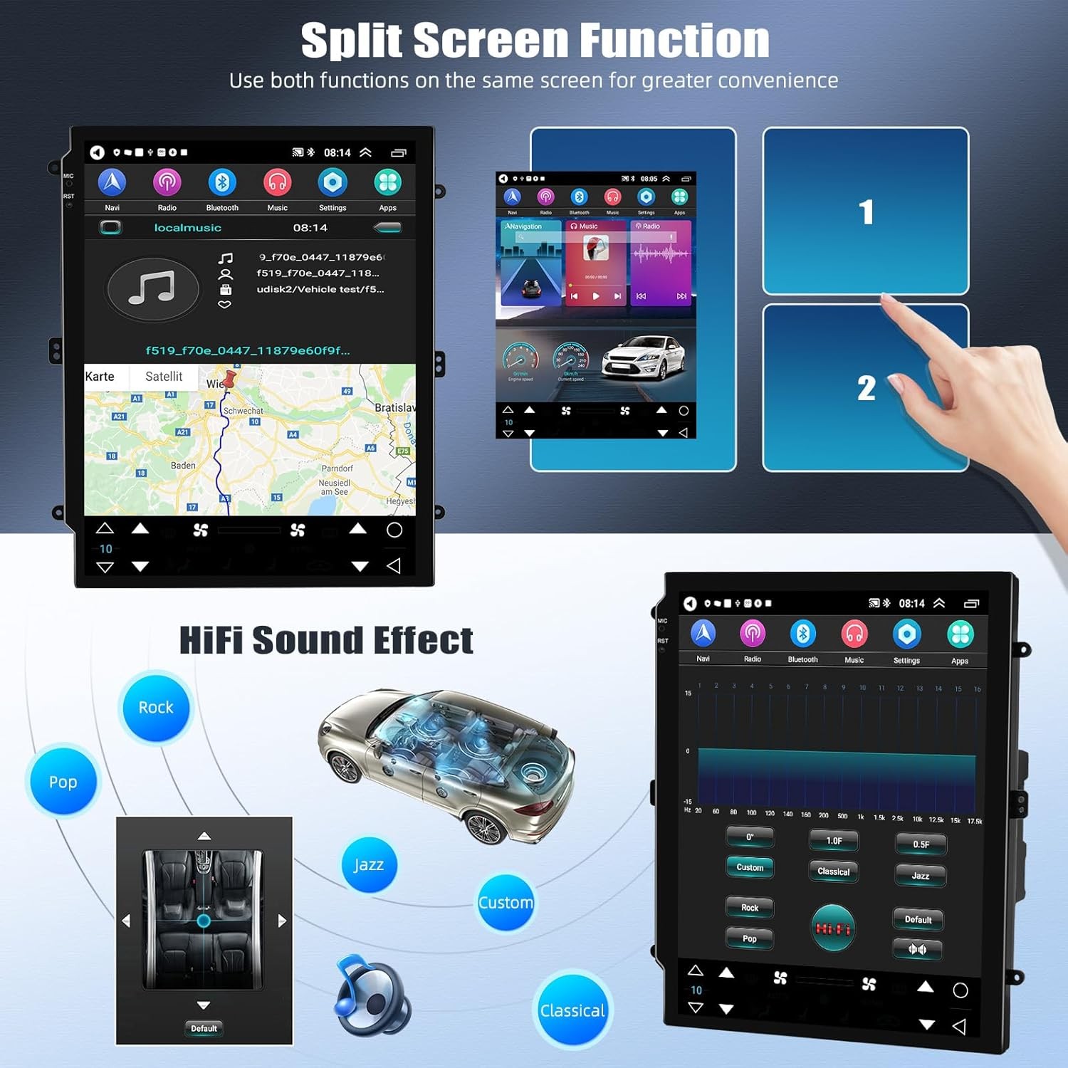 9.7″ Tesla Style FOR 2013-2019 DODGE RAM 1500 2500 3500 CARPLAY GPS RADIO STEREO