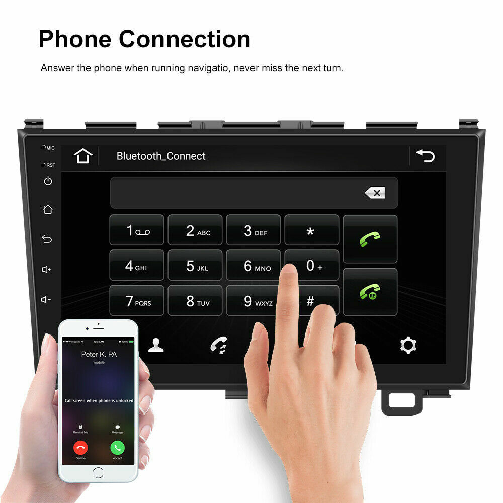 Apple Carplay For Honda CRV 2007-2011 Android 12.0 9” Car Stereo Radio GPS WIFI