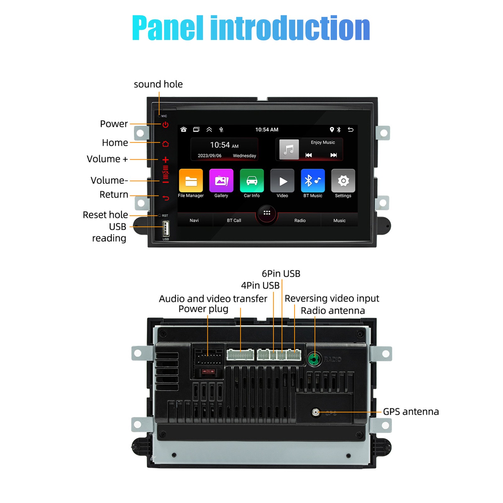 For 2004-2008 Ford F-150 F150 Apple Carplay Car Radio Android 13 Navi GPS Player