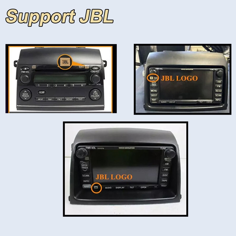 For Toyota Sienna 2004-2010 Android 12 Apple CarPlay Car Radio GPS Navi Cam JBL