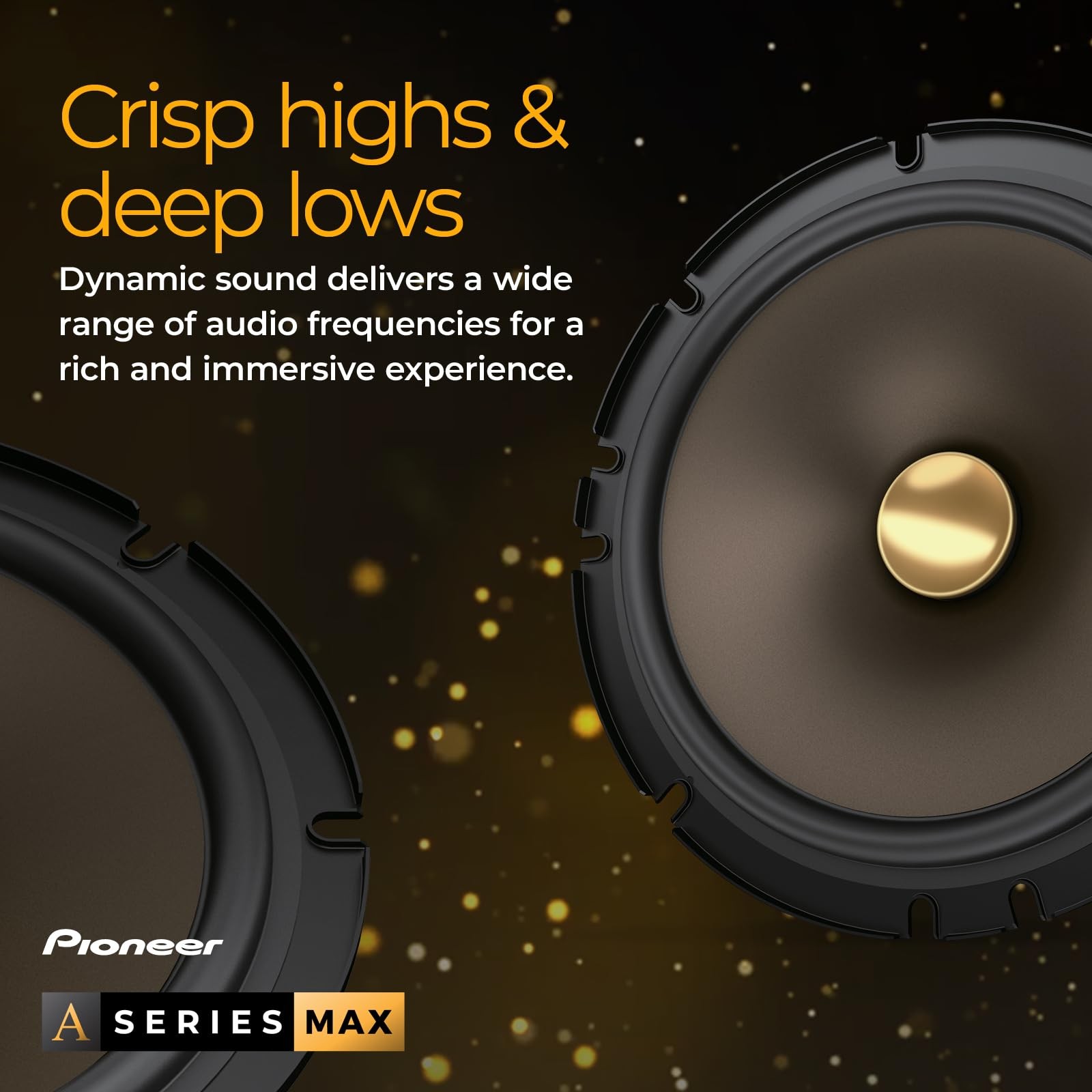 A-Series MAX TS-A653FH, 2-Way Coaxial Car Audio Speakers, Full Range, Clear Soun