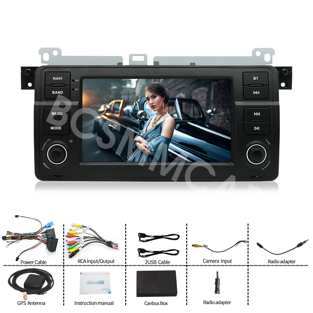 2DIN Car Radio MP5 Player Head Unit BT FM Fit For BMW E46 2-door Coupe 1999-2006