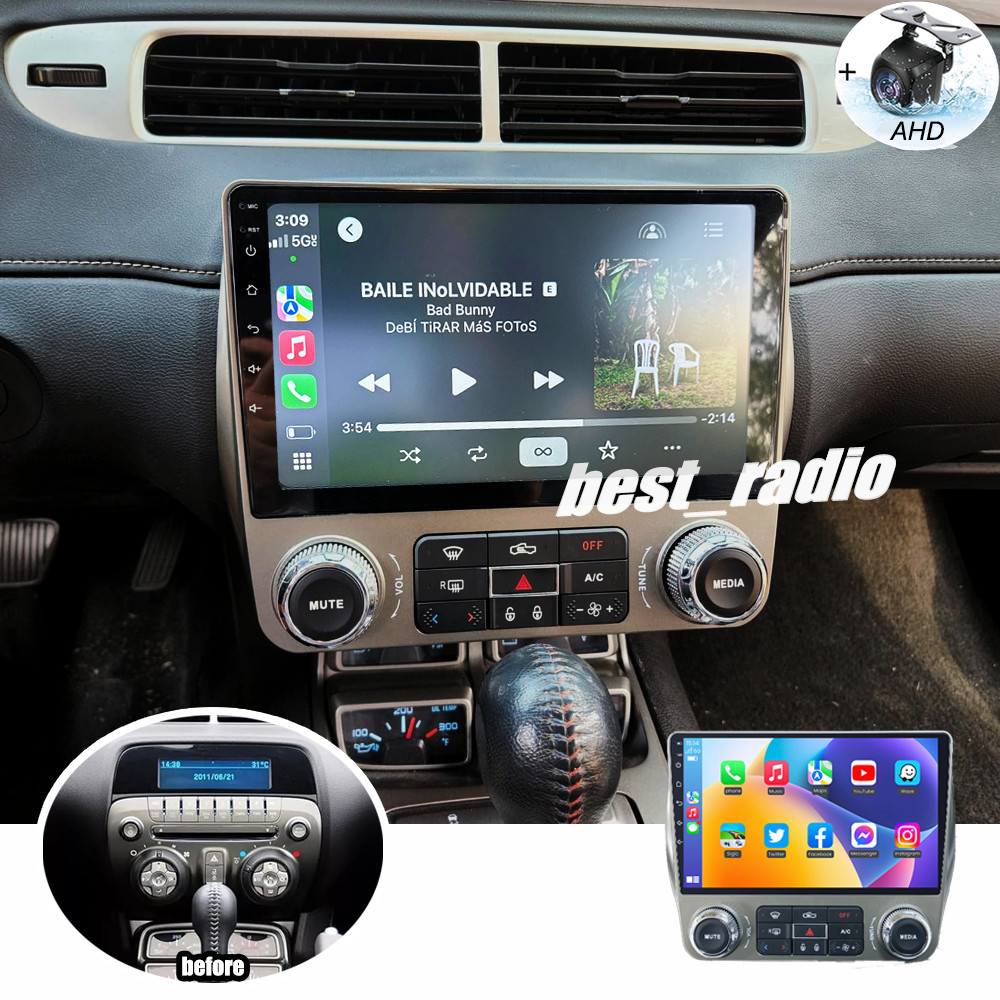 For Chevrolet Camaro 2010-2015 Apple Carplay Android 13 Stereo Car Radio GPS Nav
