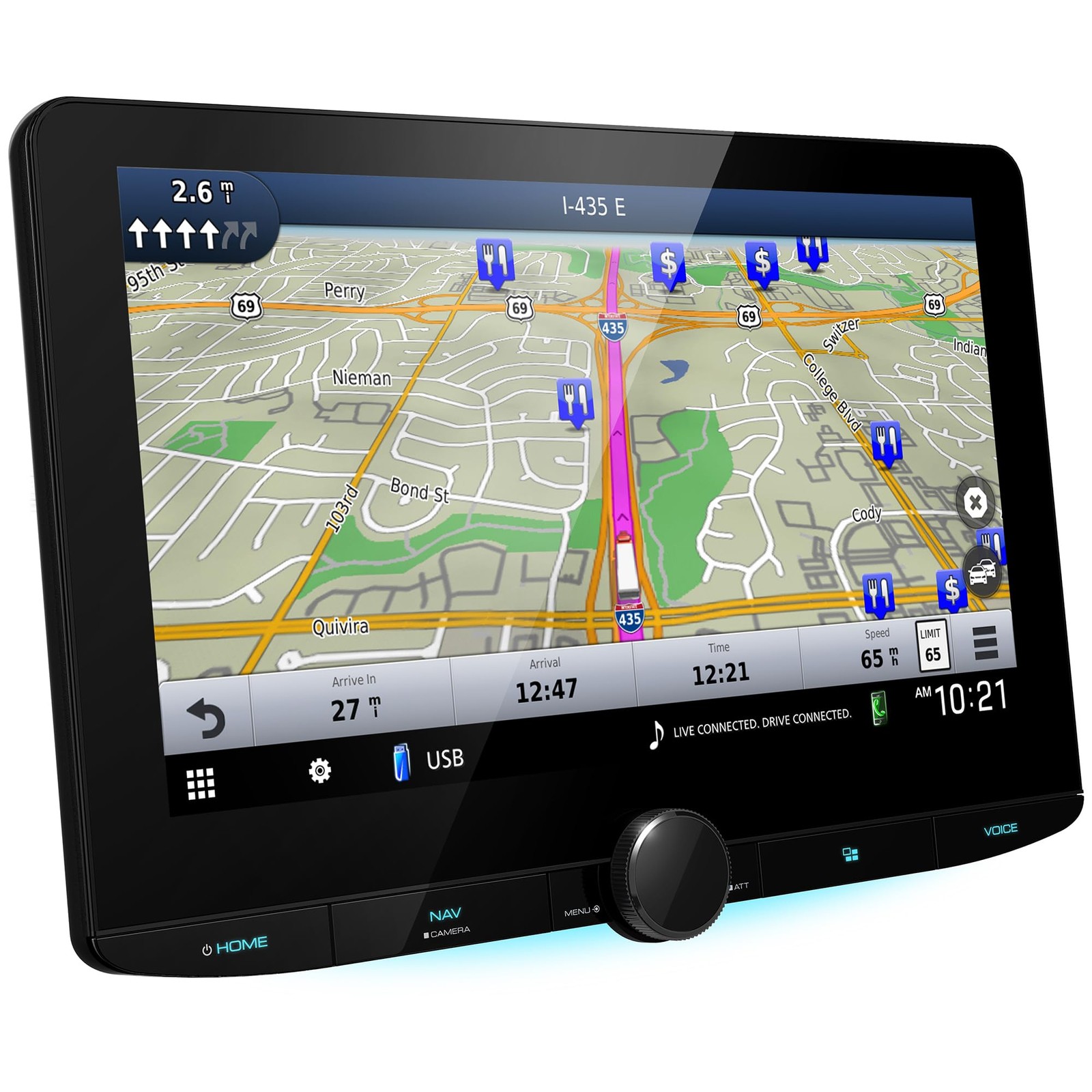 Kenwood DNR1008RVS 10.1″ Double-DIN Multimedia Receiver With Navigation