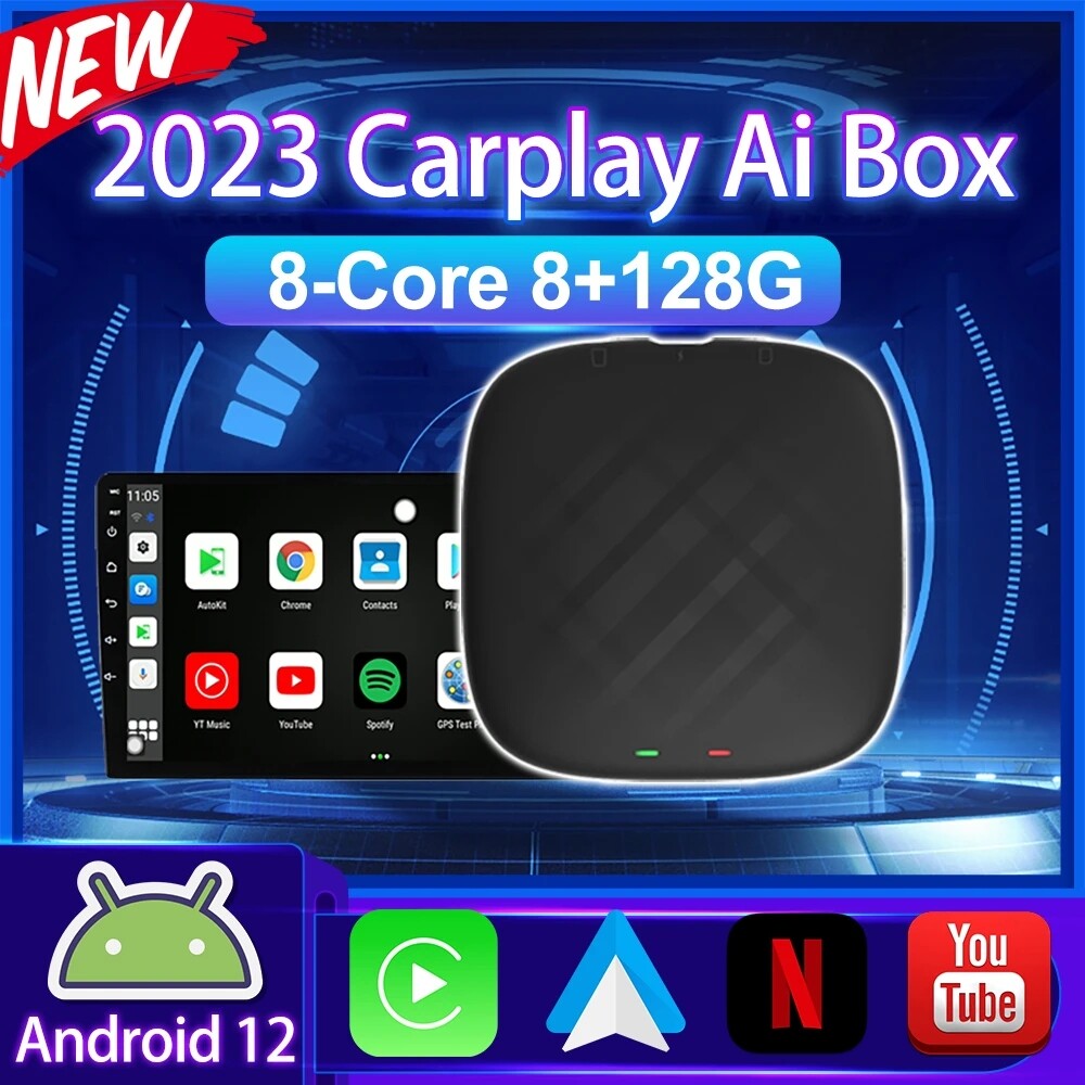 8G+128G Android 12 Ai Box CarPlay QCM6125 Wireless CarPlay Android Auto For Kia